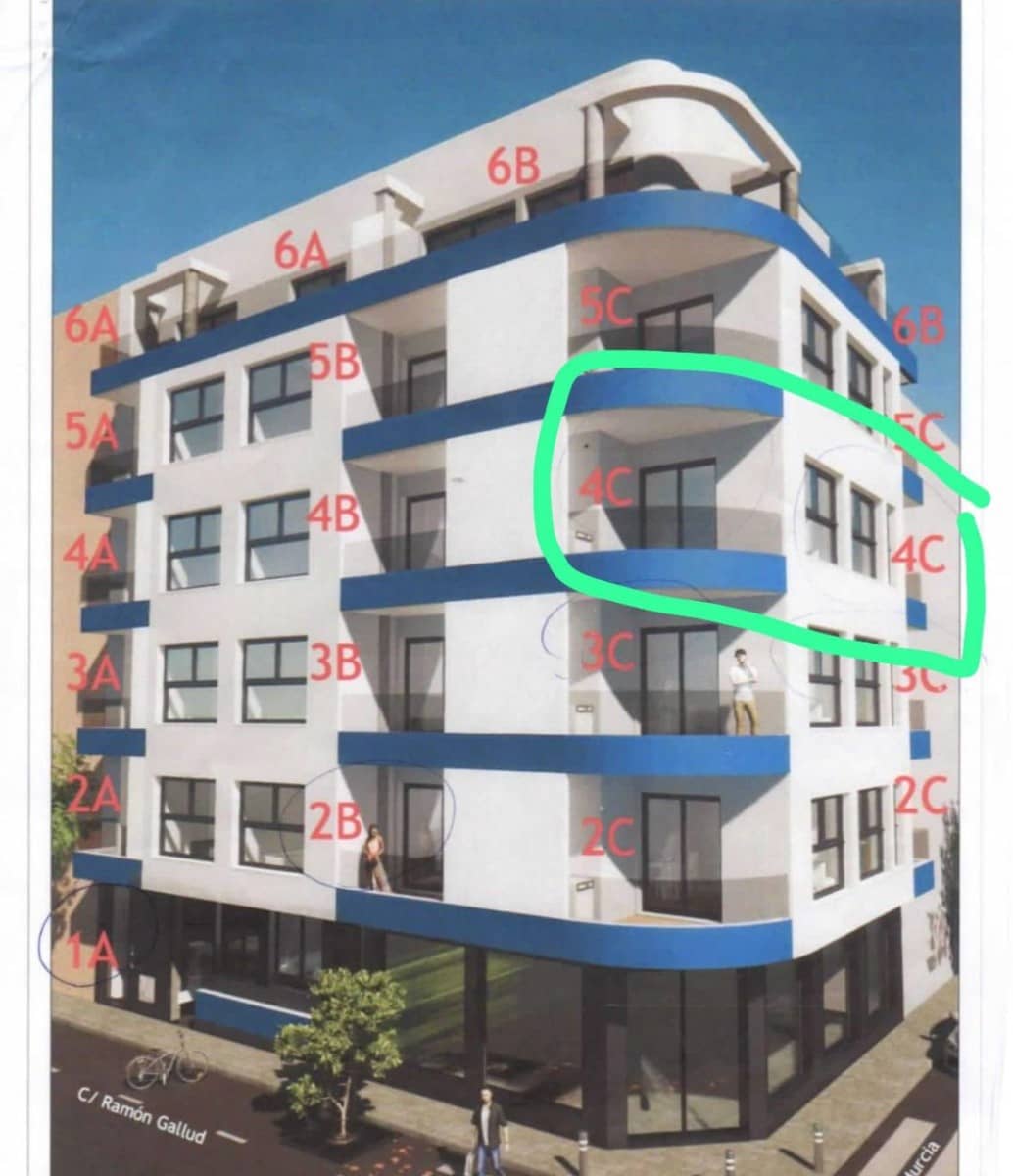 2 Zimmer Apartment zu verkaufen in Torrevieja mit Pool - 265.000 € (Ref: 10084570)