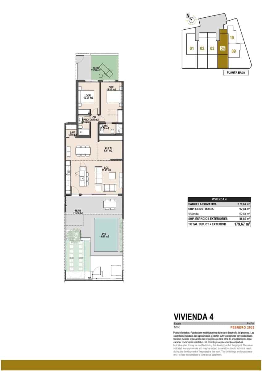 3 quarto Moradia Geminada para venda em Pilar de la Horadada com piscina - 459 000 € (Ref: 10084848)
