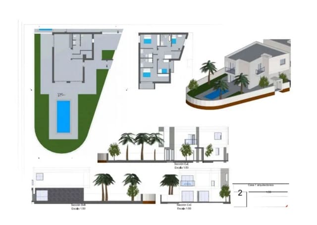 2 chambre Villa/Maison Semi-Mitoyenne à vendre à Villaverde, La Oliva avec piscine garage - 454 000 € (Ref: 10095292)