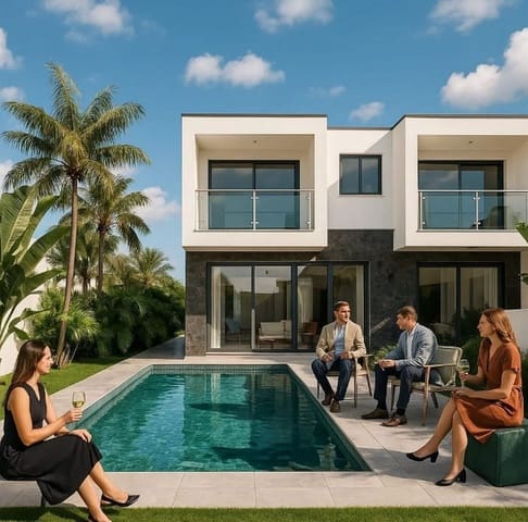 4 soveværelse Semi-Rækkehus til salg i Villaverde, La Oliva med swimmingpool garage - € 753.000 (Ref: 10103479)
