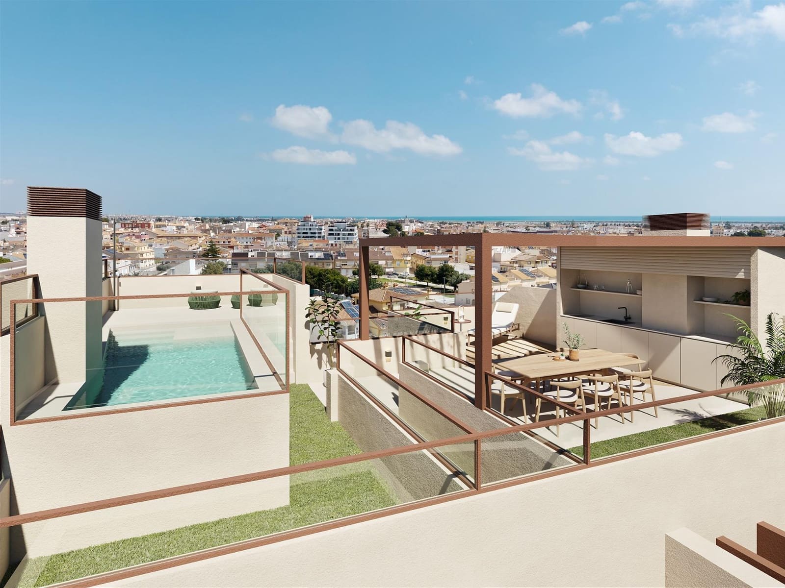 3 soveværelse Bungalow til salg i San Pedro del Pinatar med swimmingpool garage - € 342.900 (Ref: 10184337)