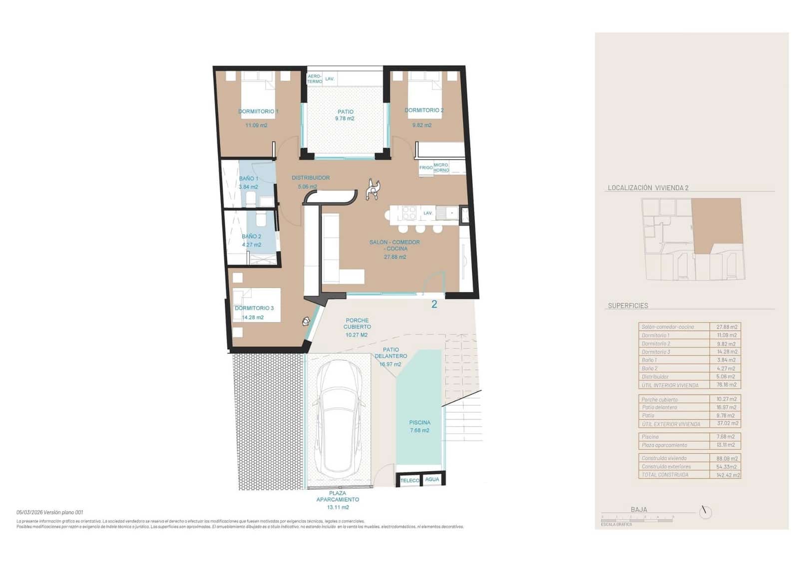 3 soveværelse Bungalow til salg i San Pedro del Pinatar med swimmingpool garage - € 339.900 (Ref: 10184338)