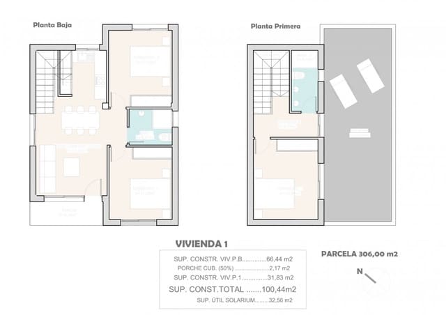 3 sovrum Villa till salu i Ciudad Quesada, Rojales med garage - 459 900 € (Ref: 8234428)