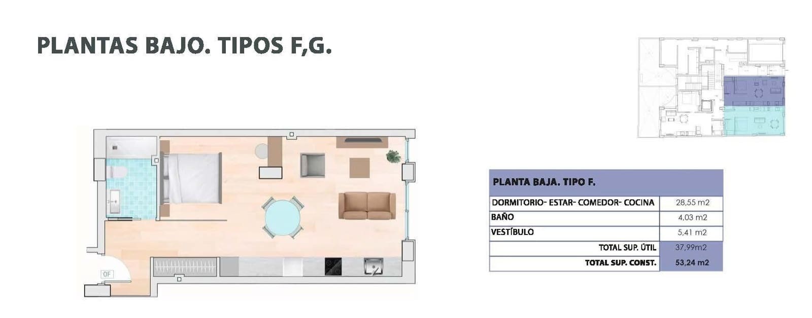 1 makuuhuone Huoneisto myytävänä paikassa Guardamar del Segura mukana uima-altaan - 169 000 € (Ref: 8979149)