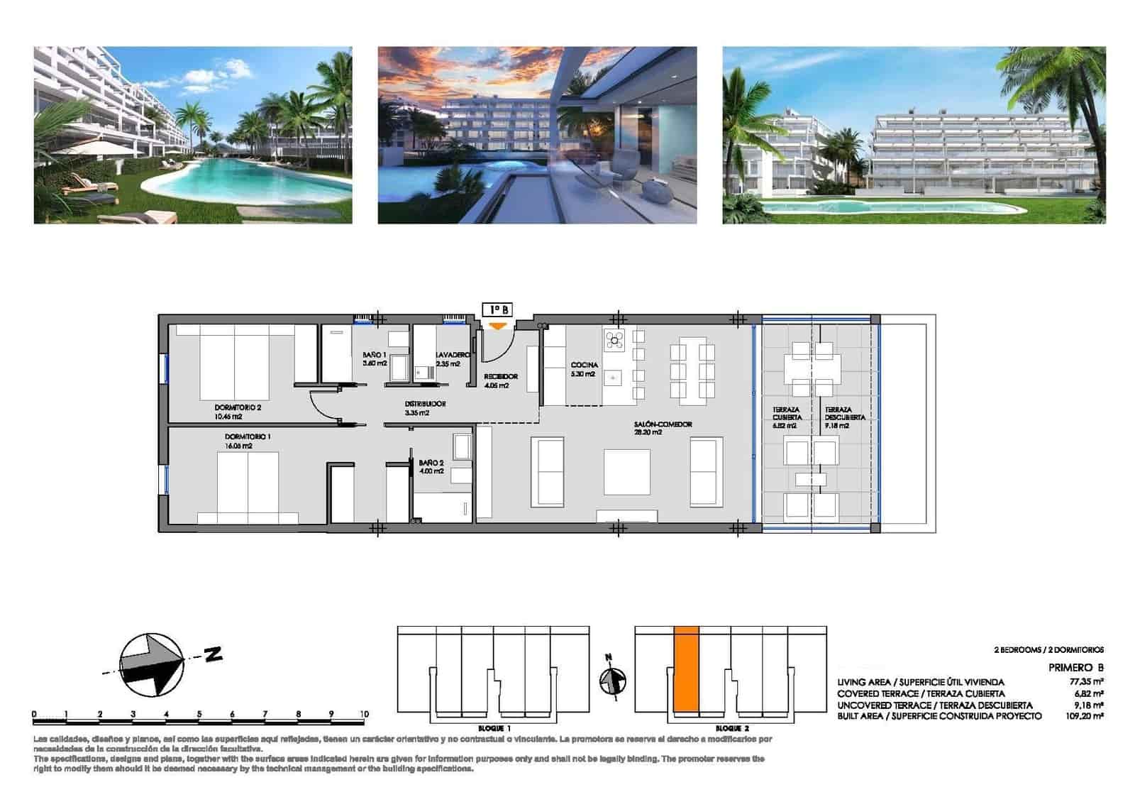 2 sypialnia Apartament na sprzedaż w Mar de Cristal z basenem - 280 000 € (Ref: 9096552)