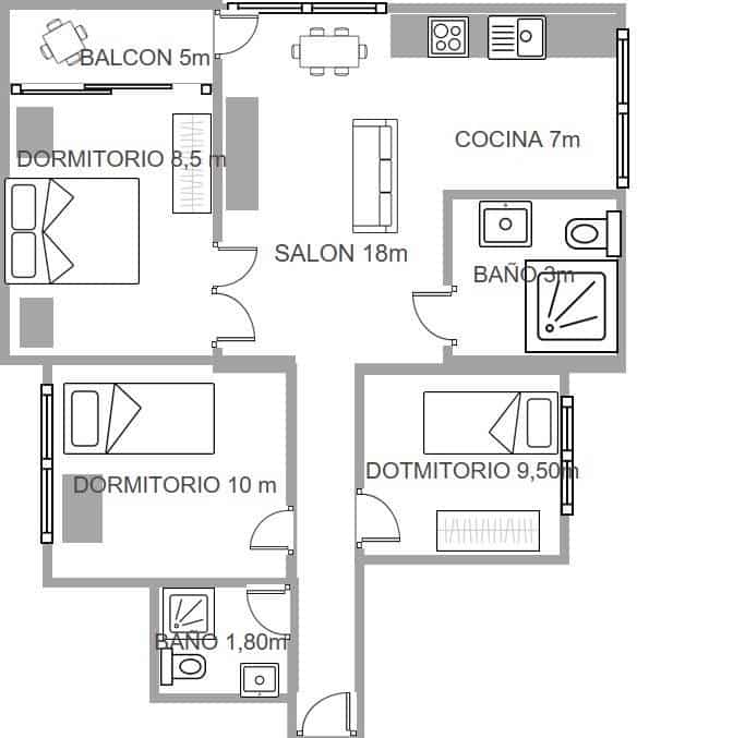 Apartamento de 3 habitaciones en Los Cuarteros en venta - 295.000 € (Ref: 9142874)