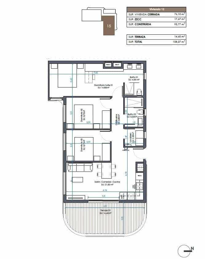 3 sypialnia Apartament na sprzedaż w Guardamar del Segura z basenem - 435 000 € (Ref: 9165776)