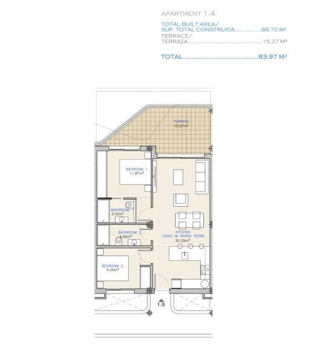 2 sovrum Lägenhet till salu i Los Alcazares med pool - 292 000 € (Ref: 9232566)