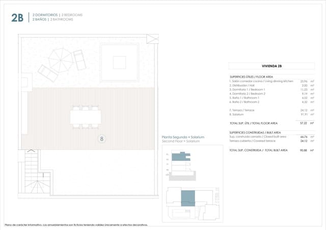 2 chambre Appartement à vendre à Benijófar avec piscine - 410 000 € (Ref: 9453203)