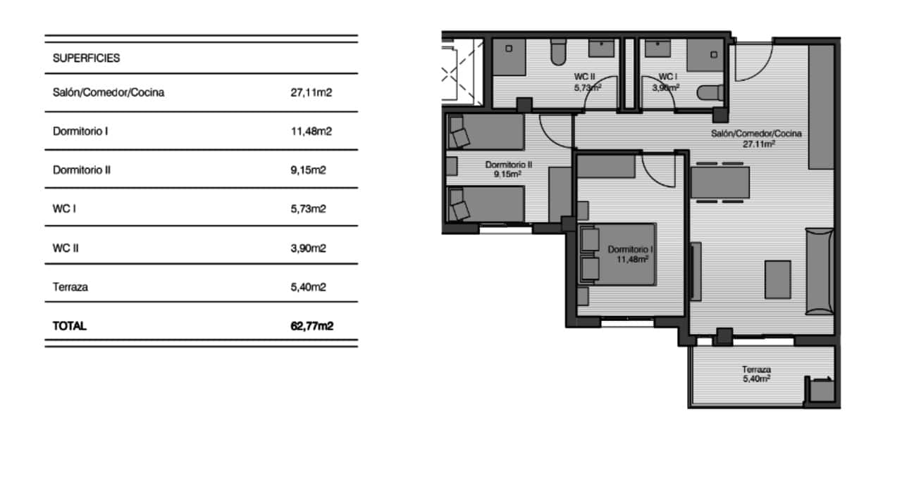 2 sovrum Lägenhet till salu i San Miguel de Salinas med garage - 185 000 € (Ref: 9475544)