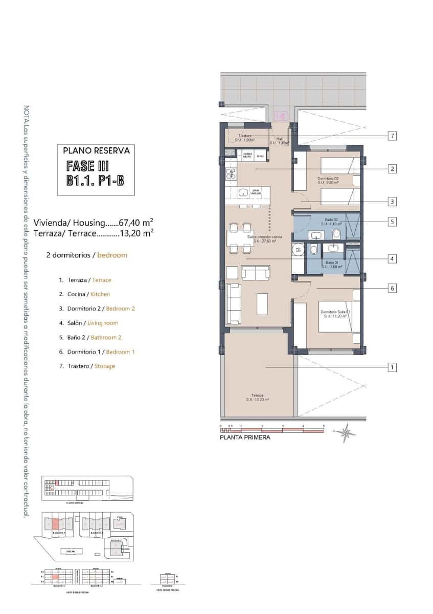 Apartamento de 2 habitaciones en Los Alcázares en venta con piscina garaje - 279.900 € (Ref: 9520775)