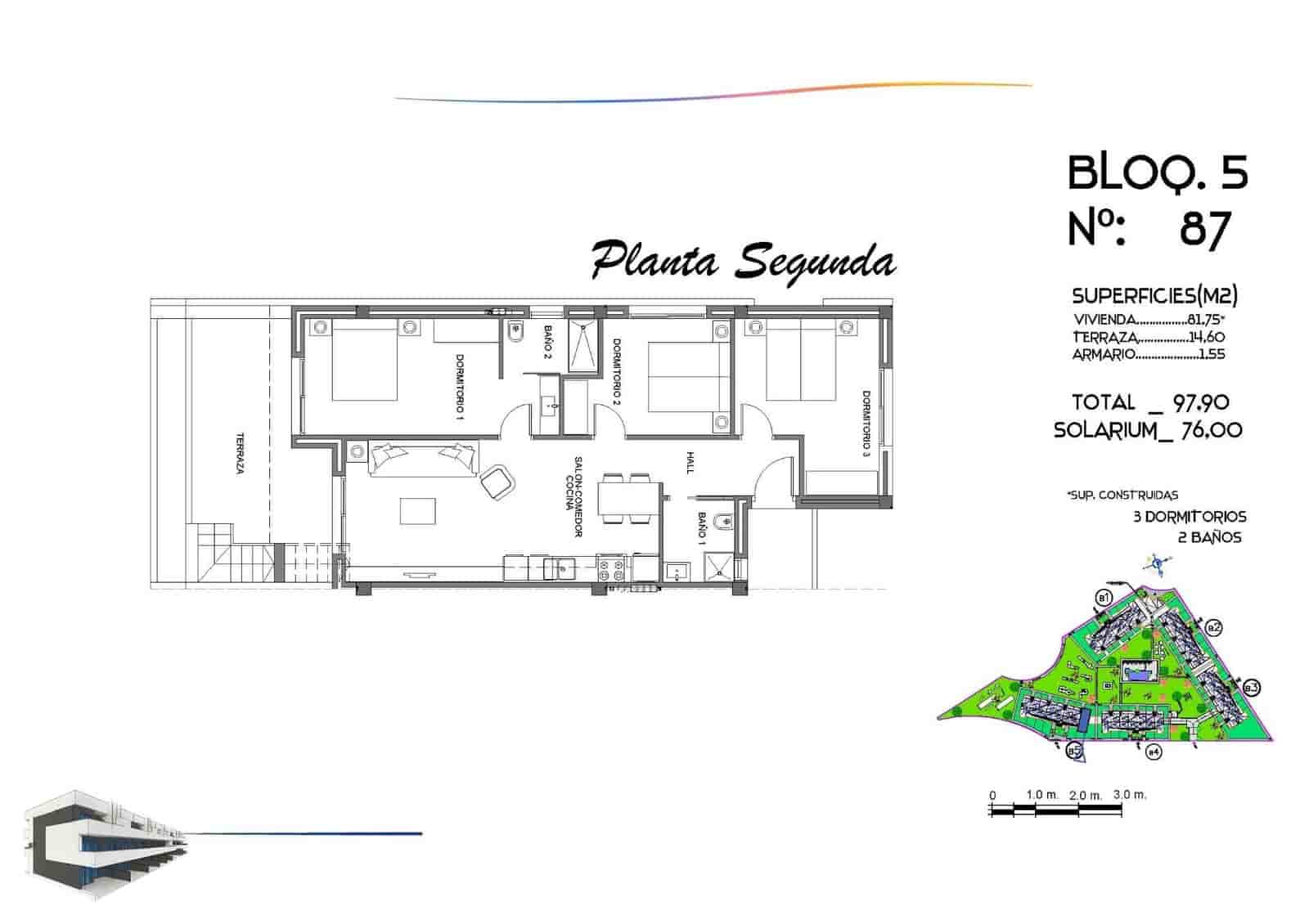 3 sovrum Lägenhet till salu i Guardamar del Segura med pool - 301 000 € (Ref: 9527525)