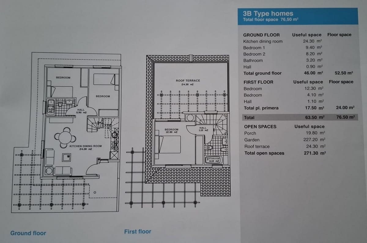3 sovrum Radhus till salu i Lajares med pool - 245 000 € (Ref: 9637412)