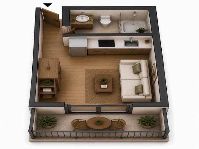Leilighet til salgs i Torremolinos med svømmebasseng - € 199 999 (Ref: 9758777)