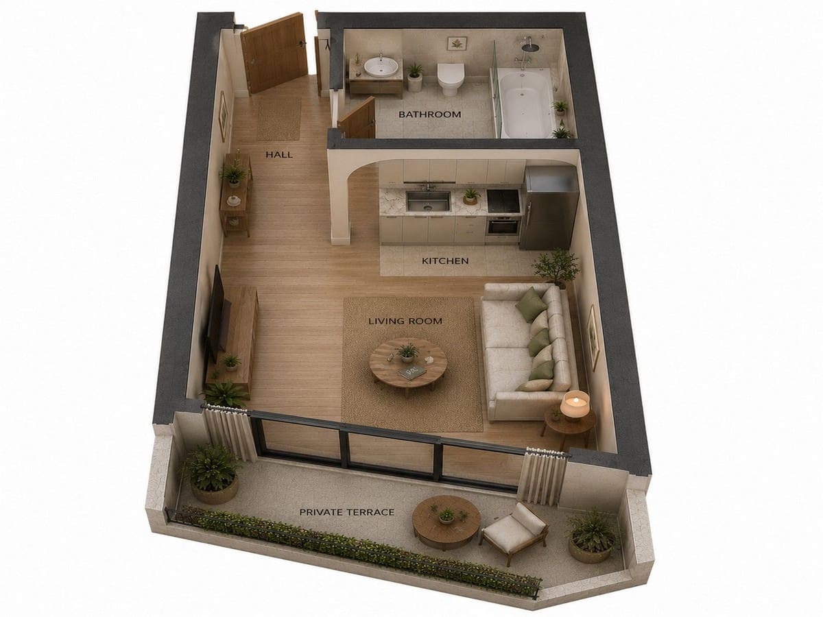 Apartment for sale in Benalmadena Costa with pool - € 170,000 (Ref: 9777925)