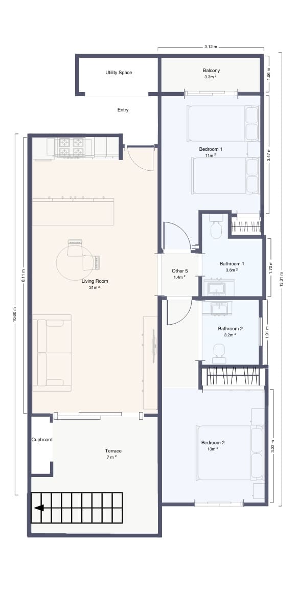 Apartamento de 2 habitaciones en Guardamar del Segura en venta - 325.000 € (Ref: 9811441)
