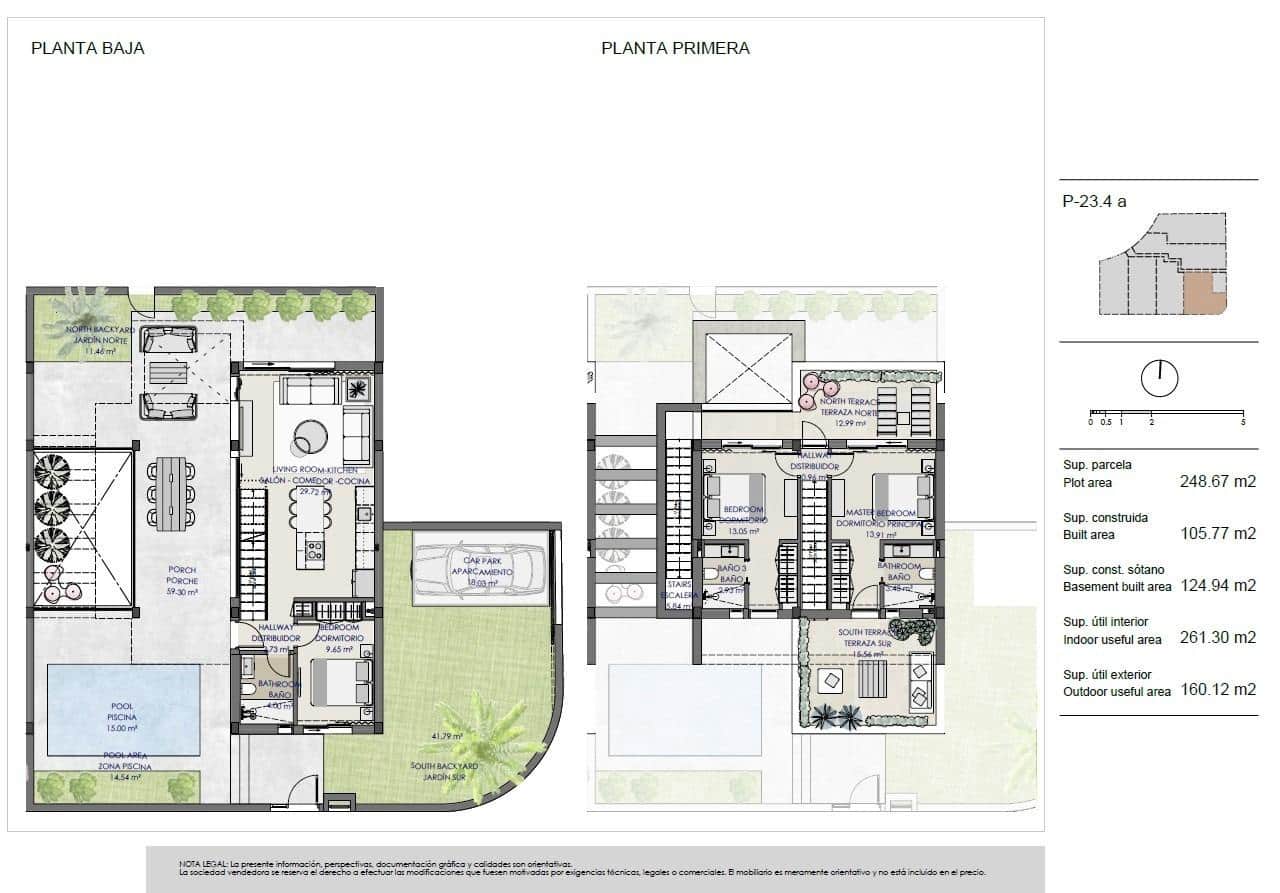 3 slaapkamer Bungalow te koop in Torre-Pacheco met zwembad - € 755.000 (Ref: 9833532)