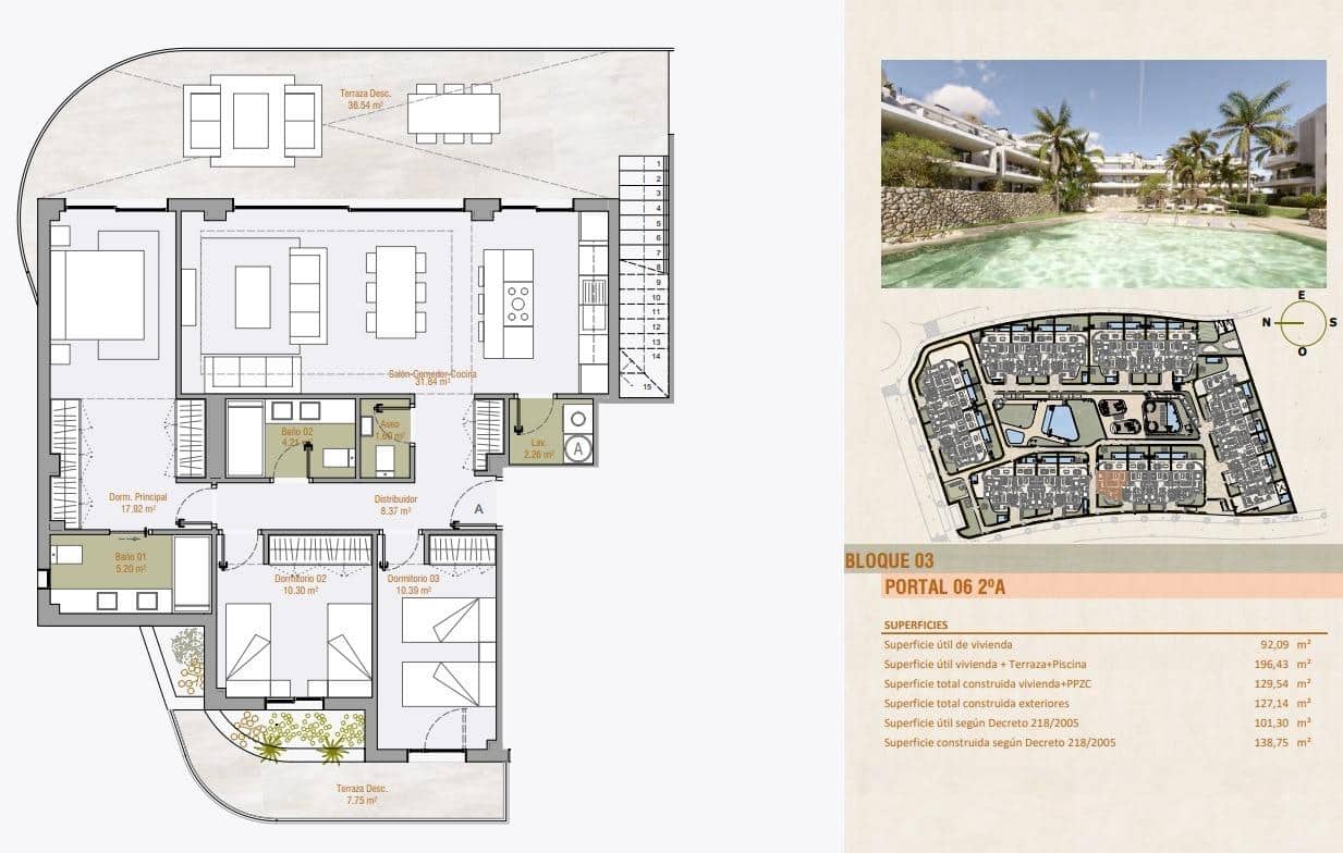 3 bedroom Penthouse for sale in Estepona with pool garage - € 890,000 (Ref: 9936063)