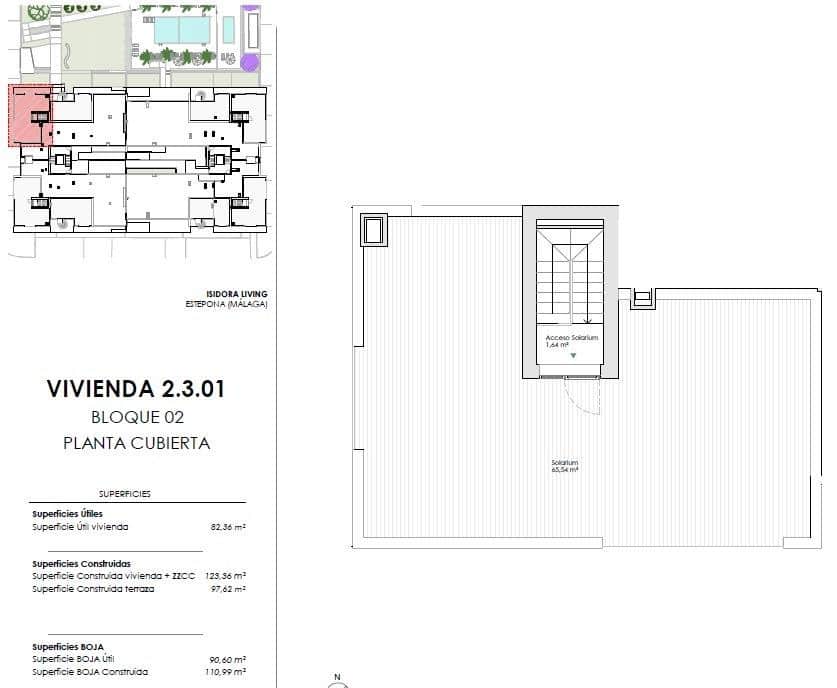 2 soverom Penthouse til salgs i Estepona med svømmebasseng garasje - € 845 000 (Ref: 9942002)