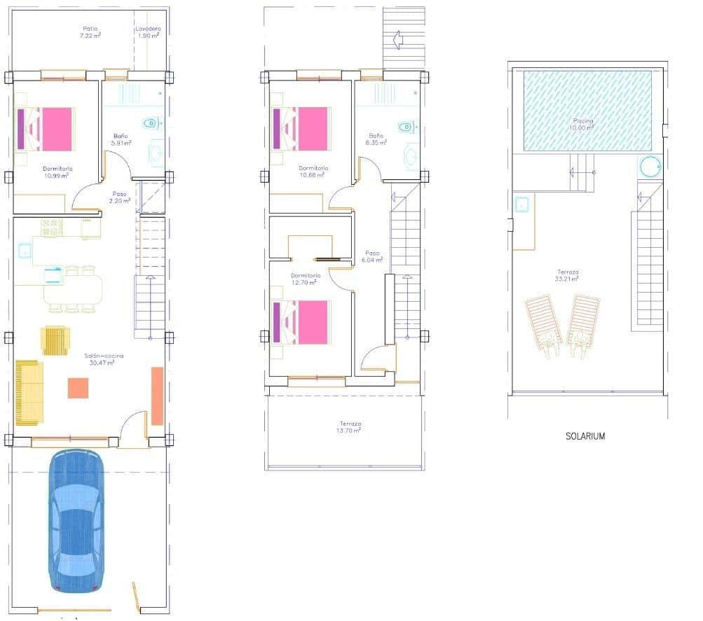 3 slaapkamer Huis te koop in San Pedro del Pinatar met zwembad garage - € 379.000 (Ref: 9998451)