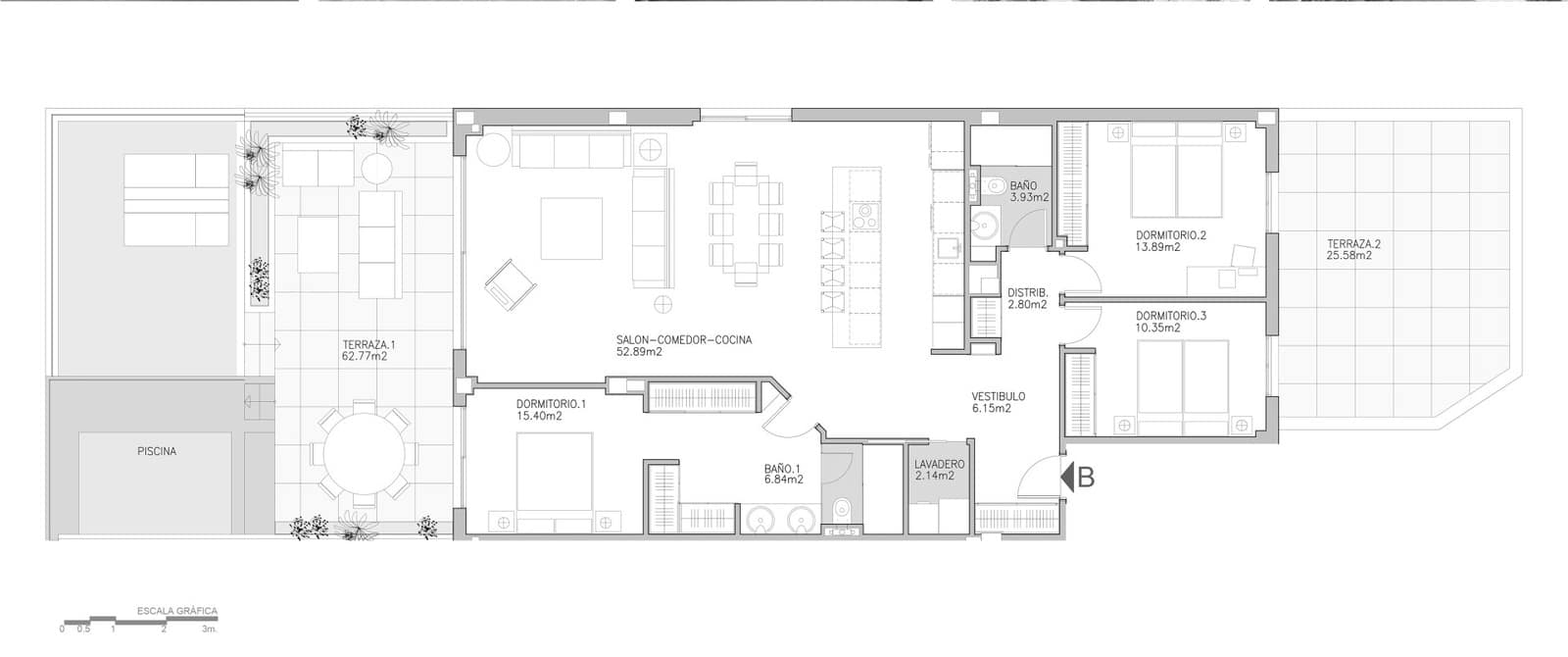 3 makuuhuone Huoneisto myytävänä paikassa La Cala de Mijas mukana uima-altaan 
autotalli - 795 000 € (Ref: 9654511)