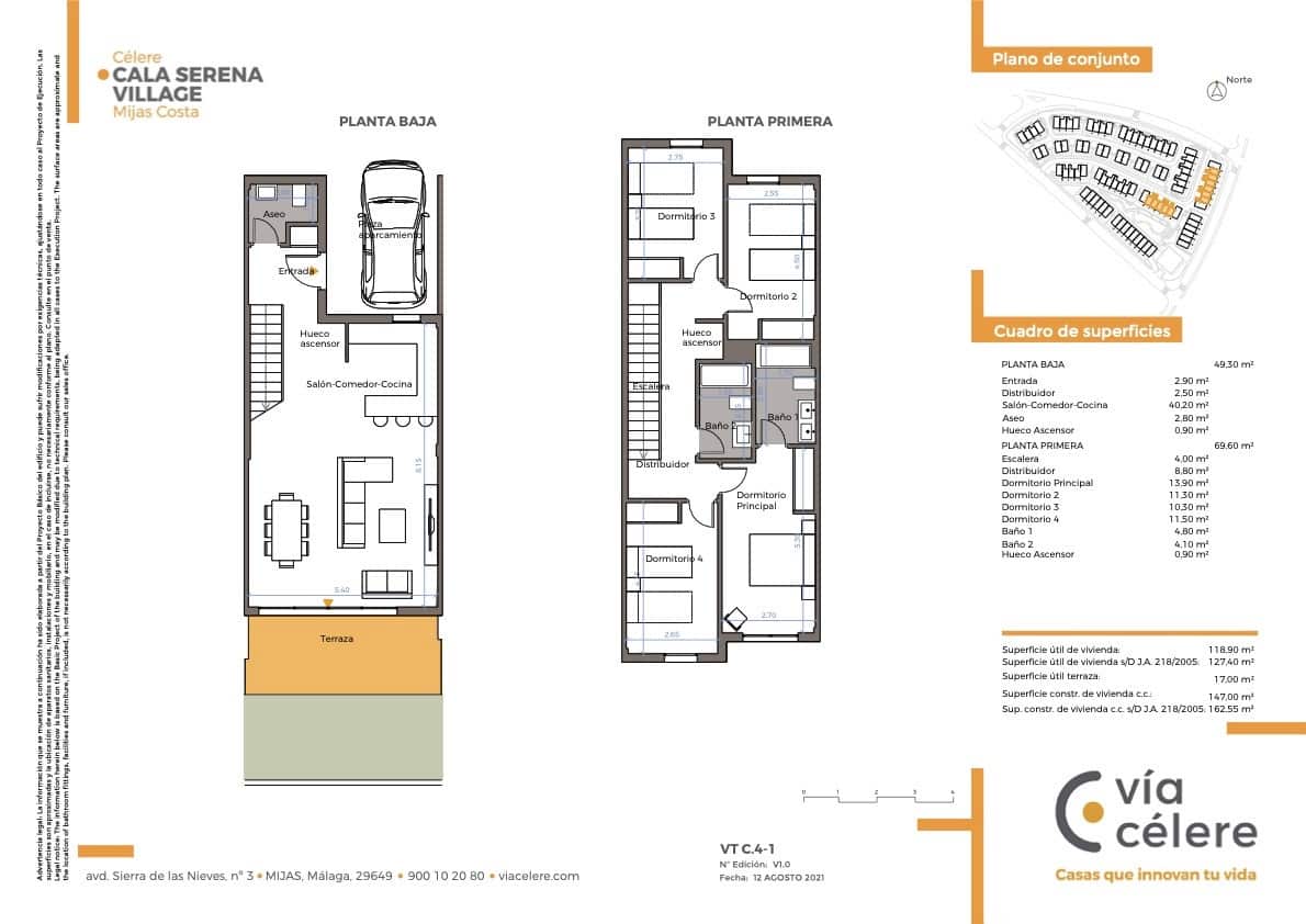 4 makuuhuone Omakotitalo myytävänä paikassa La Cala de Mijas mukana uima-altaan 
autotalli - 850 000 € (Ref: 9868061)