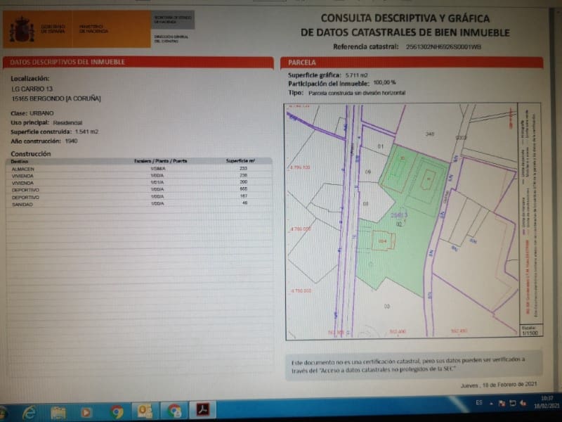 5 soveværelse Finca/Landehus til salg i Bergondo med swimmingpool garage - € 800.000 (Ref: 5922008)