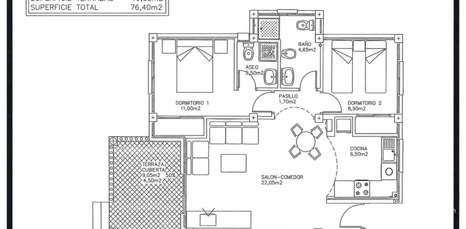 2 soveværelse Lejlighed til salg i Cabo Roig med swimmingpool garage - € 225.000 (Ref: 10014113)