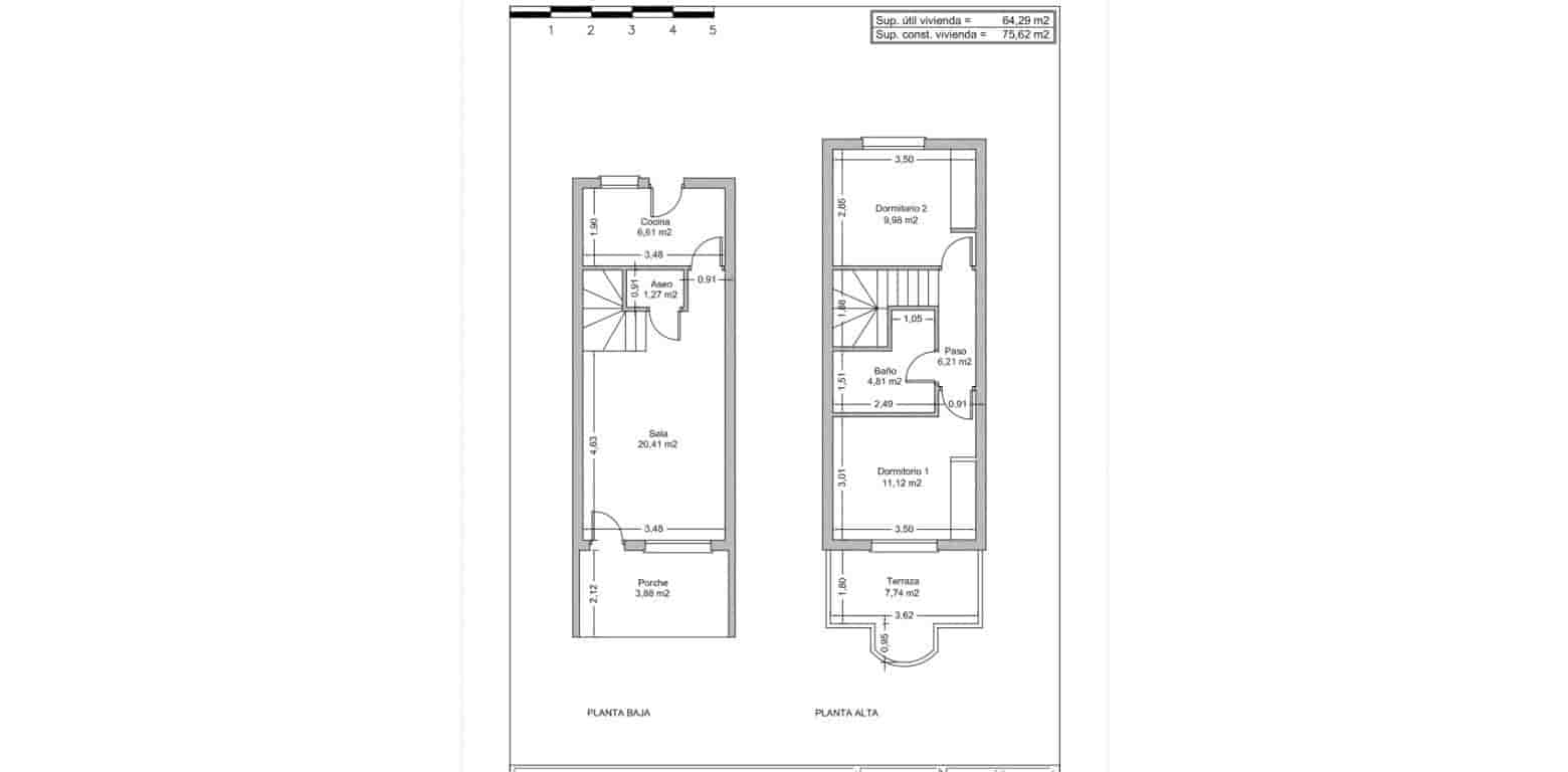 2 makuuhuone Omakotitalo myytävänä paikassa Ciudad Quesada - 185 000 € (Ref: 9764766)