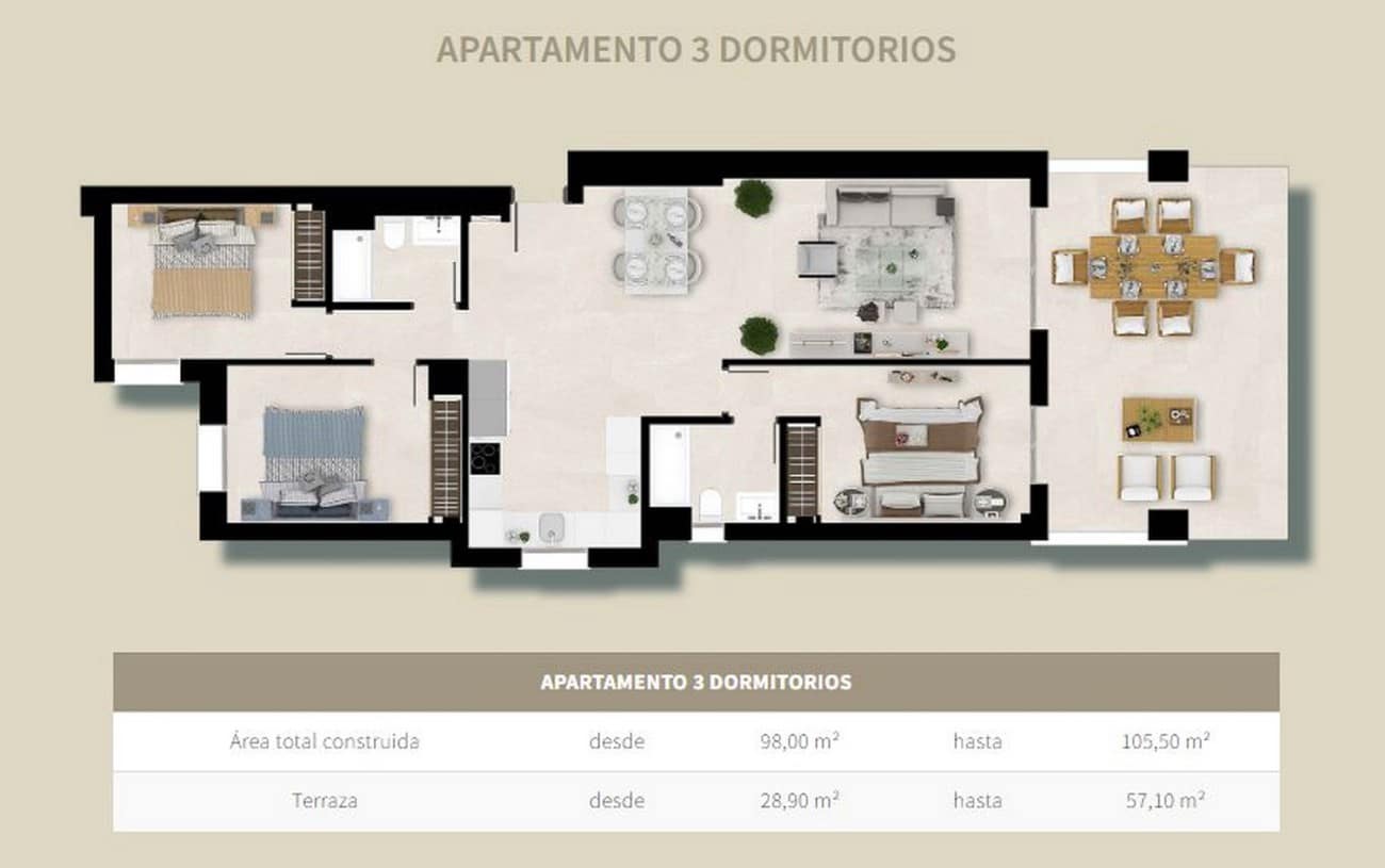 Apartamento de 2 habitaciones en Estepona en venta con piscina - 375.000 € (Ref: 8102296)