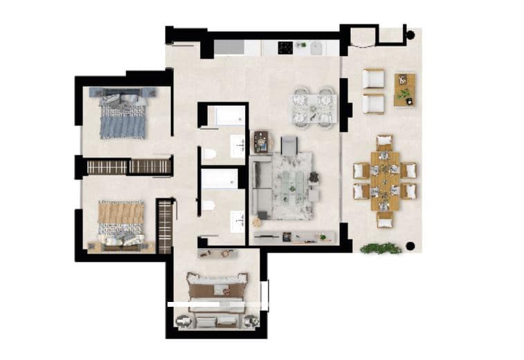 3 bedroom Apartment for sale in Mijas with pool - € 415,000 (Ref: 8153868)