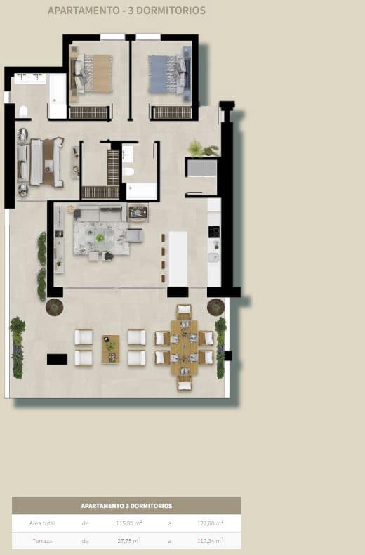 3 soveværelse Lejlighed til salg i Sotogrande med swimmingpool - € 445.000 (Ref: 8155609)