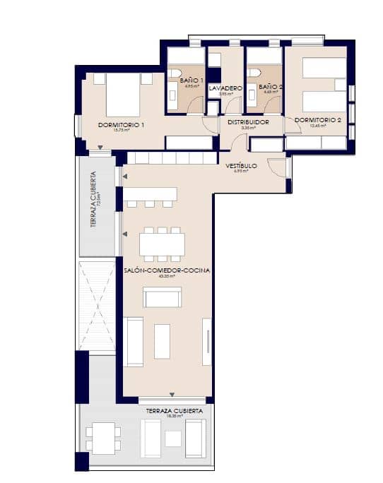 2 makuuhuone Huoneisto myytävänä paikassa Estepona mukana uima-altaan - 489 000 € (Ref: 8230298)