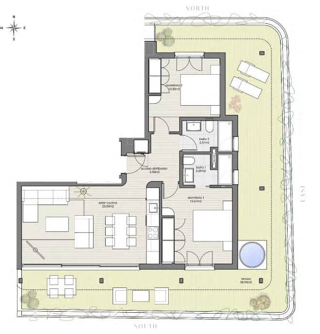 1 soveværelse Lejlighed til salg i Estepona med swimmingpool - € 265.000 (Ref: 8249323)