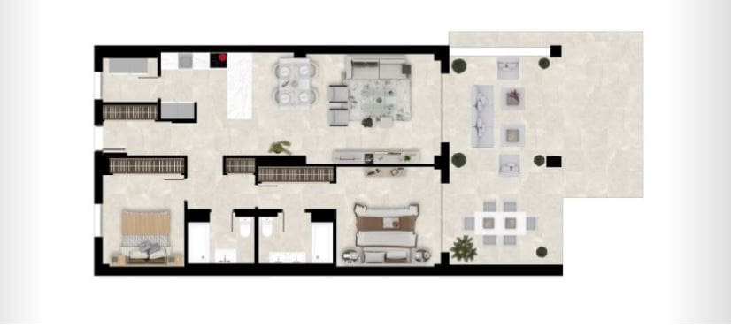 2 sovrum Lägenhet till salu i Benahavis med pool - 600 000 € (Ref: 8337039)