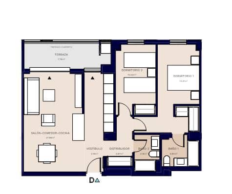 2 quarto Apartamento para venda em Malaga cidade com piscina - 305 600 € (Ref: 8346740)