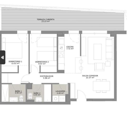 3 makuuhuone Huoneisto myytävänä paikassa Centro ciudad, Fuengirola mukana uima-altaan - 364 950 € (Ref: 8404190)