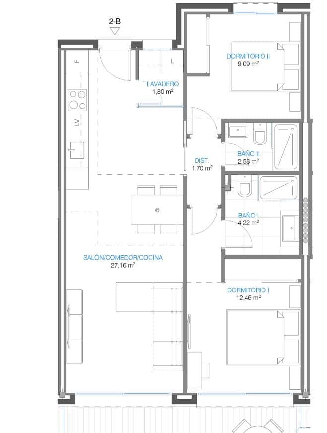 2 makuuhuone Huoneisto myytävänä paikassa Torremolinos mukana uima-altaan - 430 000 € (Ref: 8414031)