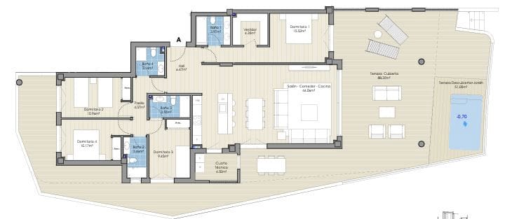 3 Zimmer Apartment zu verkaufen in Marbella mit Pool - 990.000 € (Ref: 8607071)