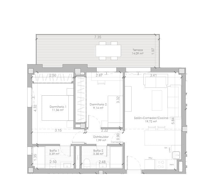 2 bedroom Apartment for sale in Fuengirola with pool - € 268,800 (Ref: 8785396)