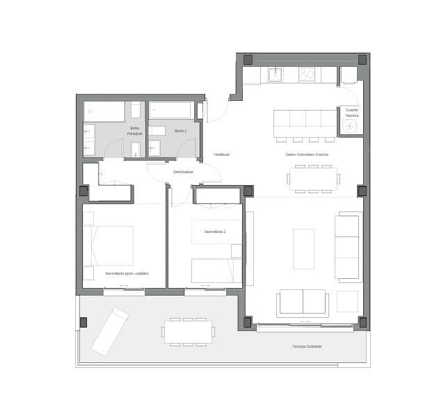 2 bedroom Apartment for sale in Marbella with pool - € 810,000 (Ref: 8982847)