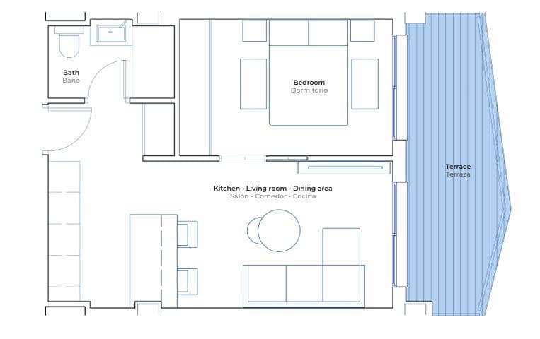 1 makuuhuone Huoneisto myytävänä paikassa Mijas mukana uima-altaan - 275 000 € (Ref: 9019250)