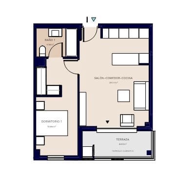 1 sypialnia Apartament na sprzedaż w Miasto Málaga z basenem - 234 500 € (Ref: 9080800)