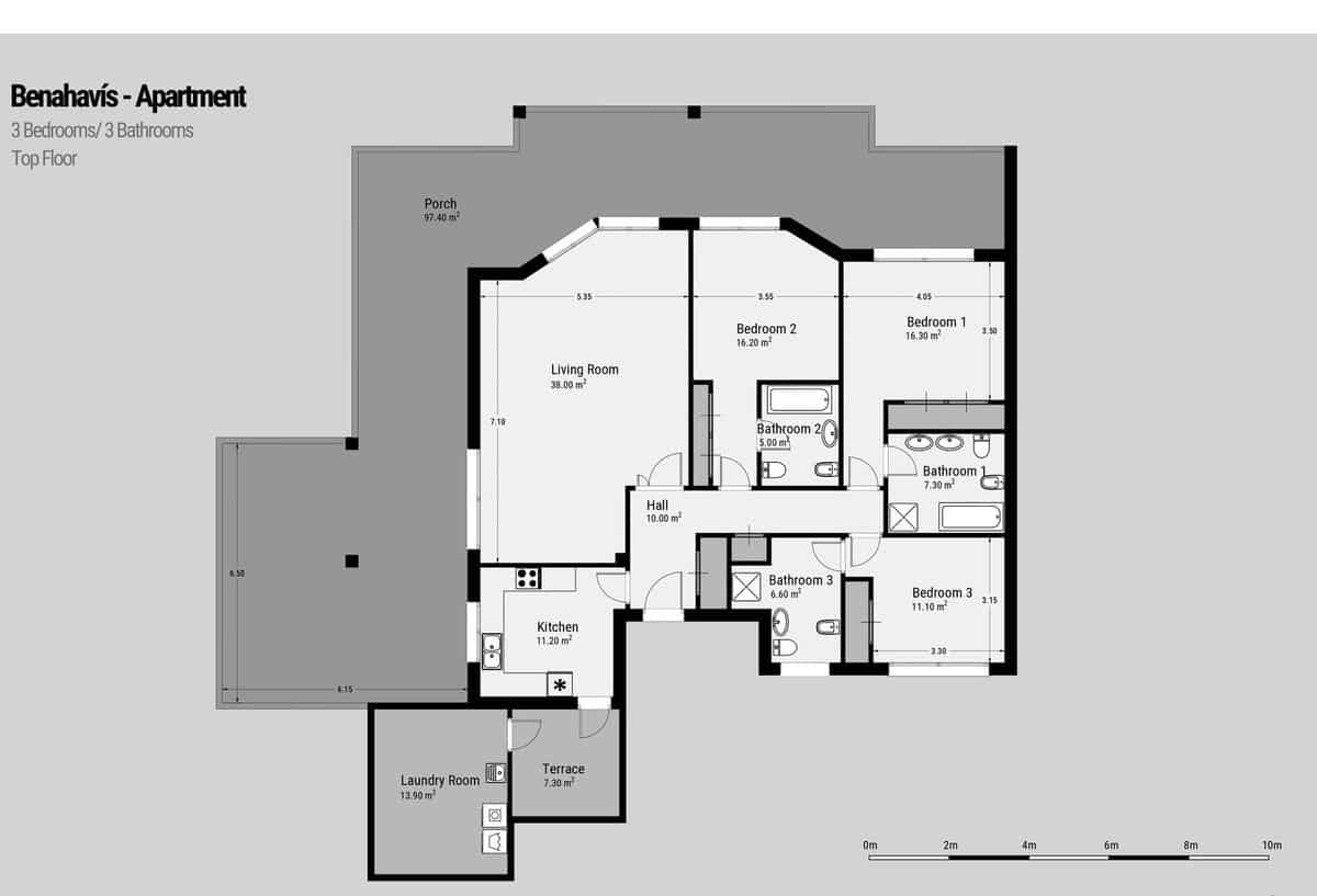 3 soveværelse Lejlighed til salg i Los Flamingos med garage - € 1.190.000 (Ref: 9080840)