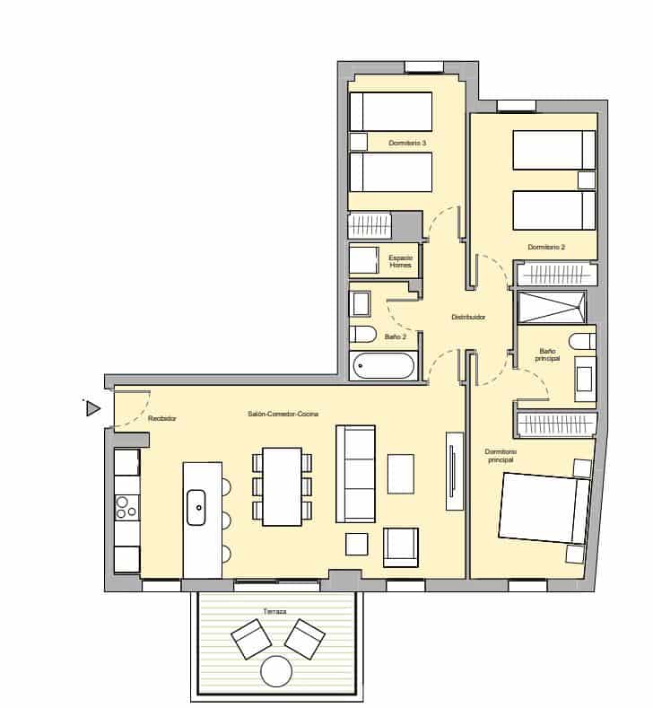 2 makuuhuone Huoneisto myytävänä paikassa Marbella mukana uima-altaan - 215 000 € (Ref: 9343821)