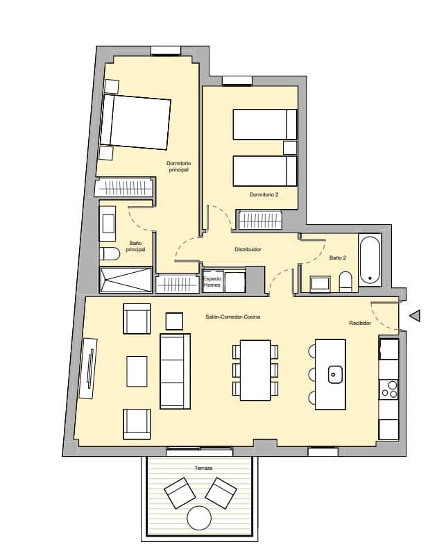 2 makuuhuone Huoneisto myytävänä paikassa Marbella mukana uima-altaan - 215 000 € (Ref: 9343821)