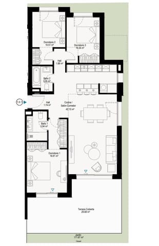 2 slaapkamer Appartement te koop in Marbella met zwembad - € 440.000 (Ref: 9343829)