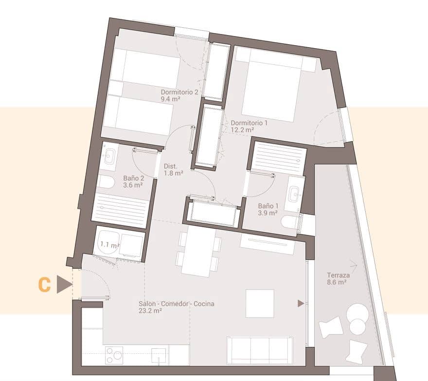 2 sypialnia Apartament na sprzedaż w Marbella z basenem - 440 000 € (Ref: 9354218)