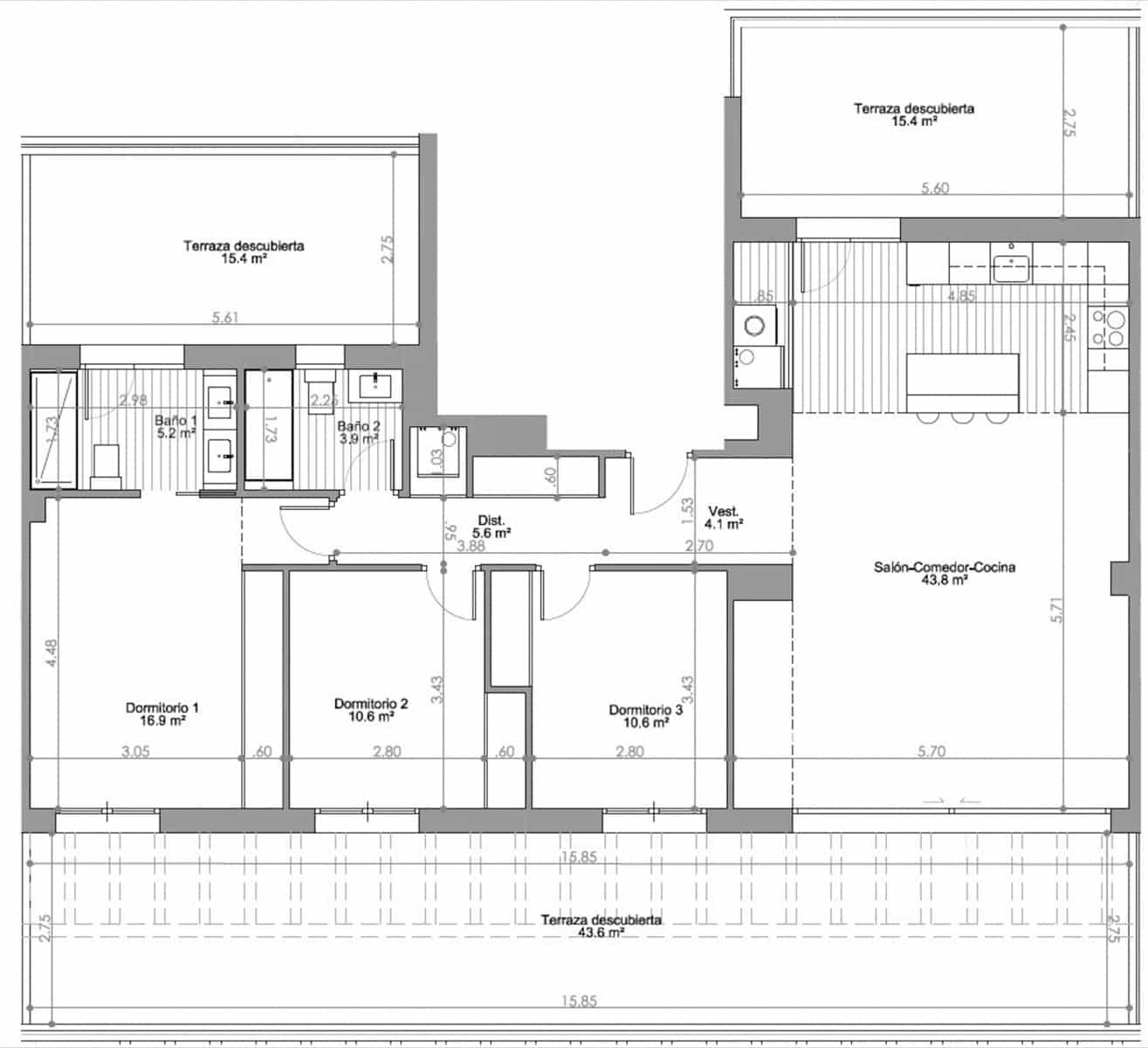 3 sypialnia Penthouse na sprzedaż w Torremolinos z basenem garażem - 1 750 000 € (Ref: 9629782)