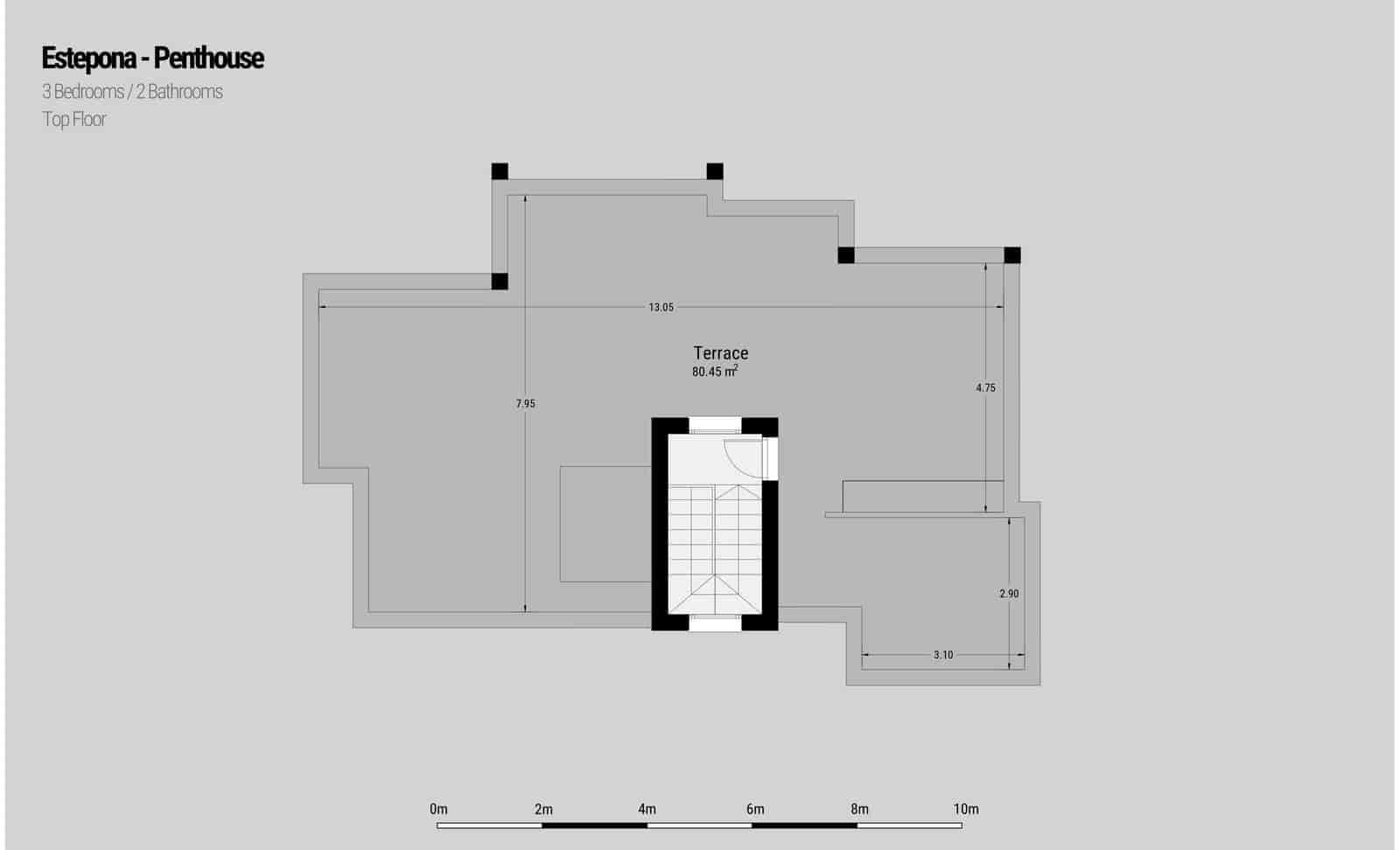 3 soveværelse Penthouse til salg i New Golden Mile med swimmingpool garage - € 695.000 (Ref: 8537835)
